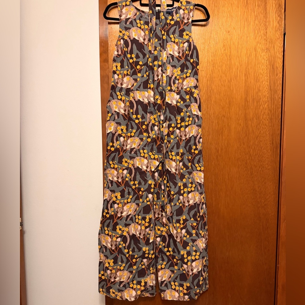 Princess highway critter belted jumpsuit cotton linen blended